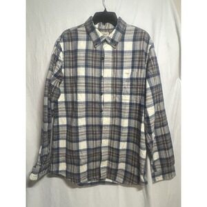 L.L. Bean Men's Long Sleeve Plaid Flannel Shirt Multicolor, Size Large Tall